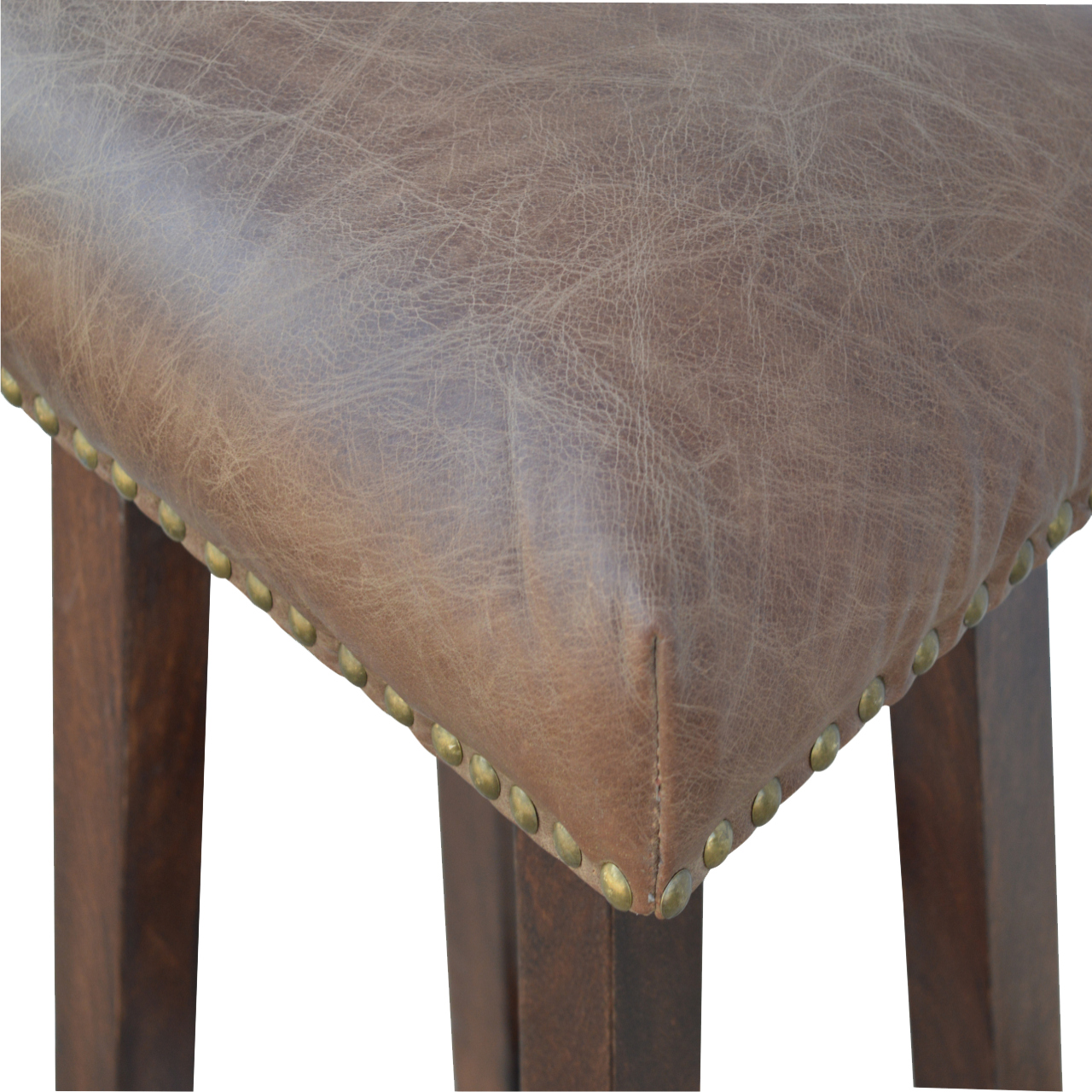 Artisan - Buffalo Bar Stool in Brass, Leather