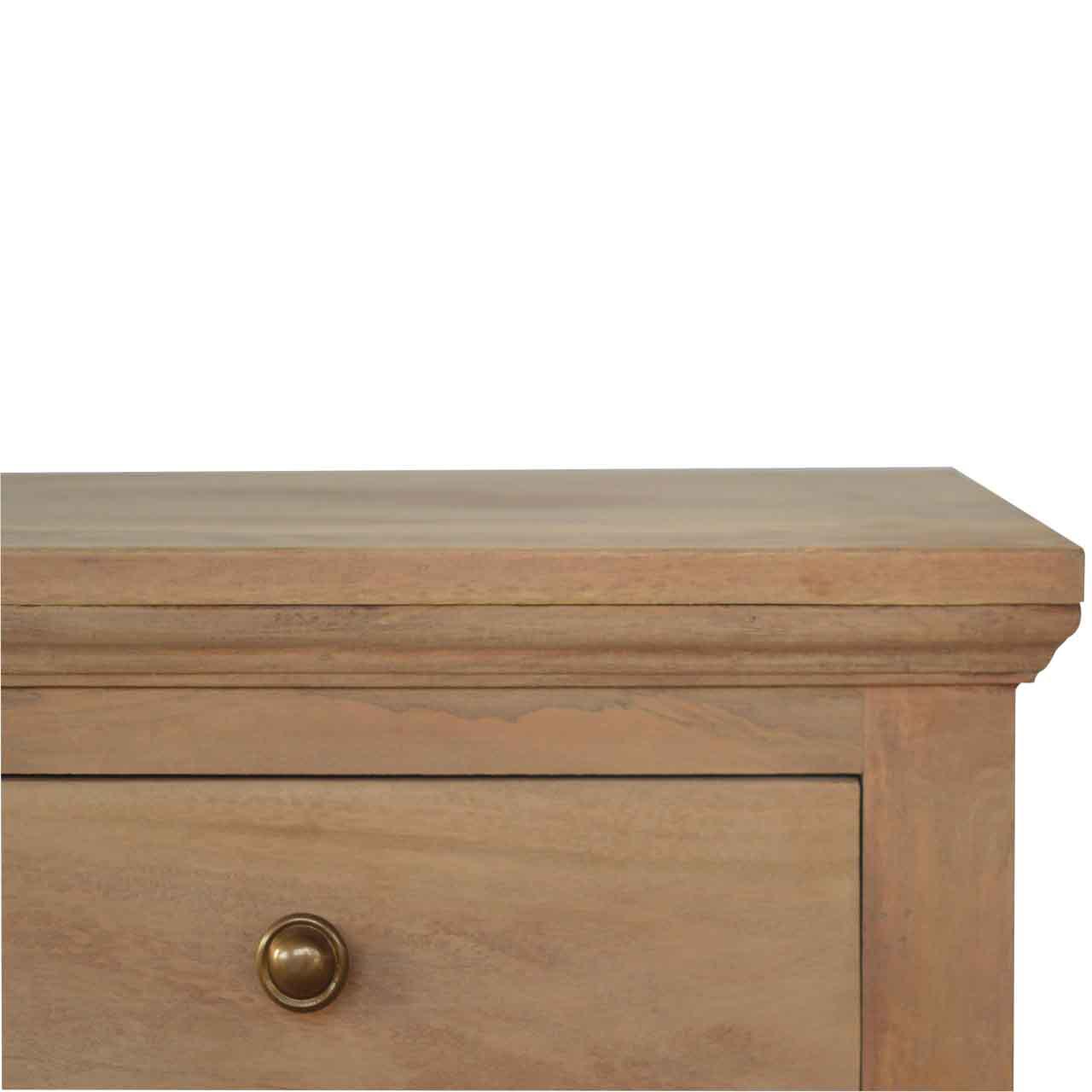 Artisan - Nightstand Table with 3 Drawers in Sun Bleach, Mango Wood