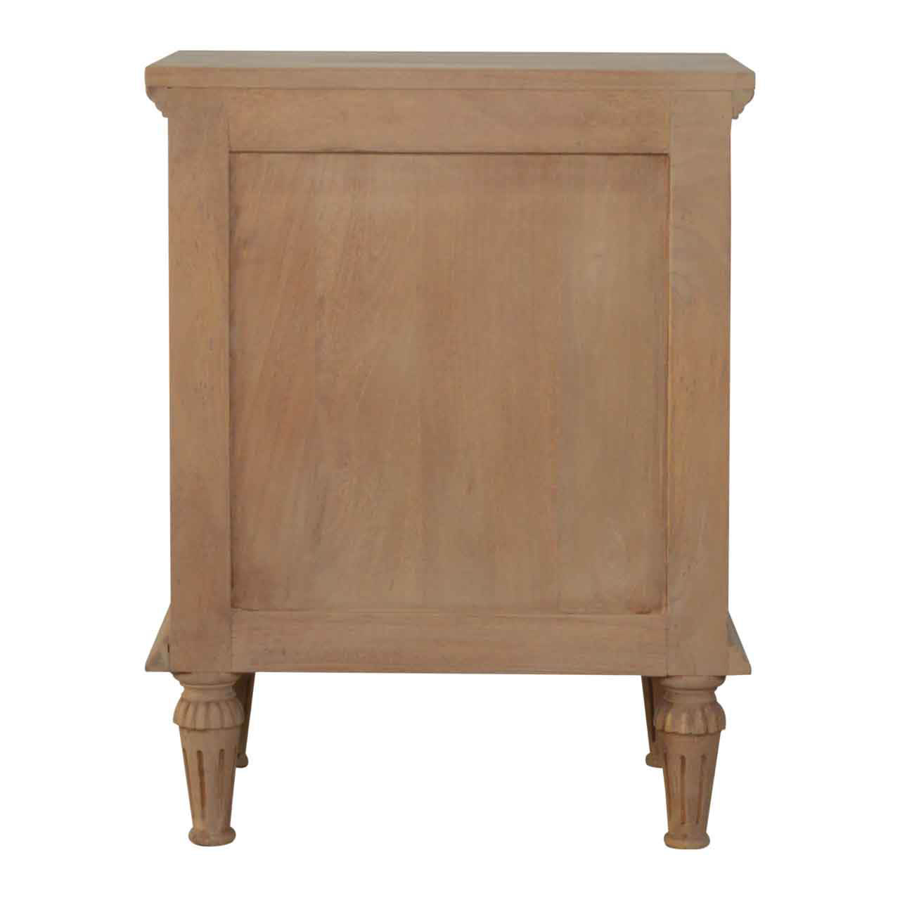 Artisan - Nightstand Table with 3 Drawers in Sun Bleach, Mango Wood