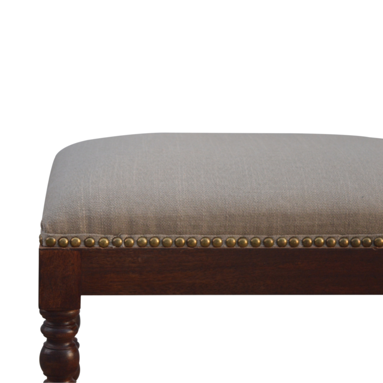 Artisan - Occasional Footstool in White, Linen