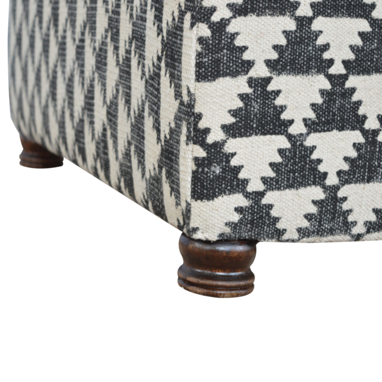 Artisan Jute Occasional Square Footstool - Fabric