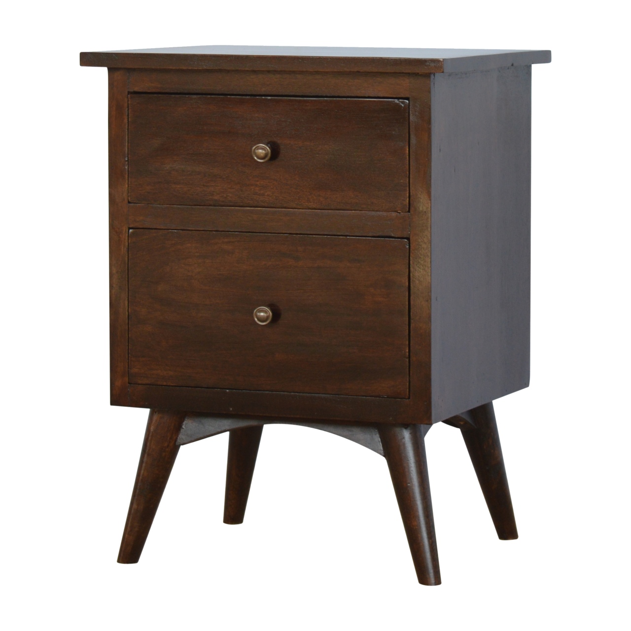 Artisan - Nordic Nightstand with 2 Drawers in Walnut