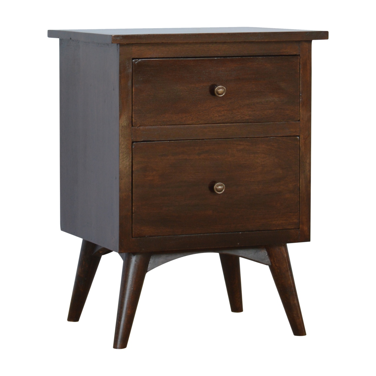 Artisan - Nordic Nightstand with 2 Drawers in Walnut