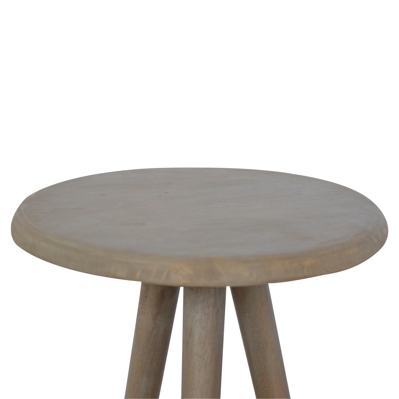 Artisan - Lulu Round Tripod End Table in Washed Grey