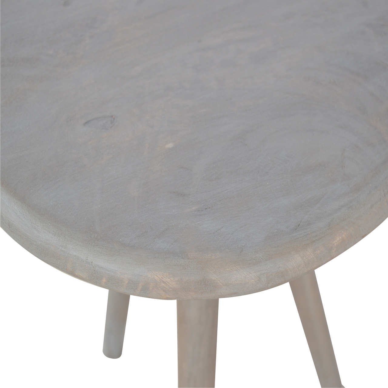 Artisan - Lulu Round Tripod End Table in Washed Grey