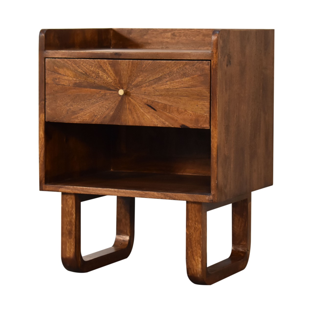 Artisan - U-Sunrise Open Nightstand in Chestnut