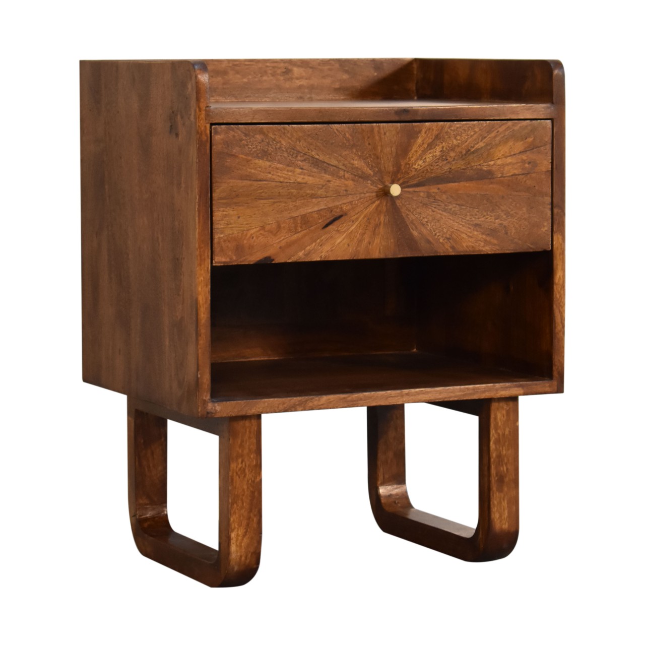 Artisan - U-Sunrise Open Nightstand in Chestnut