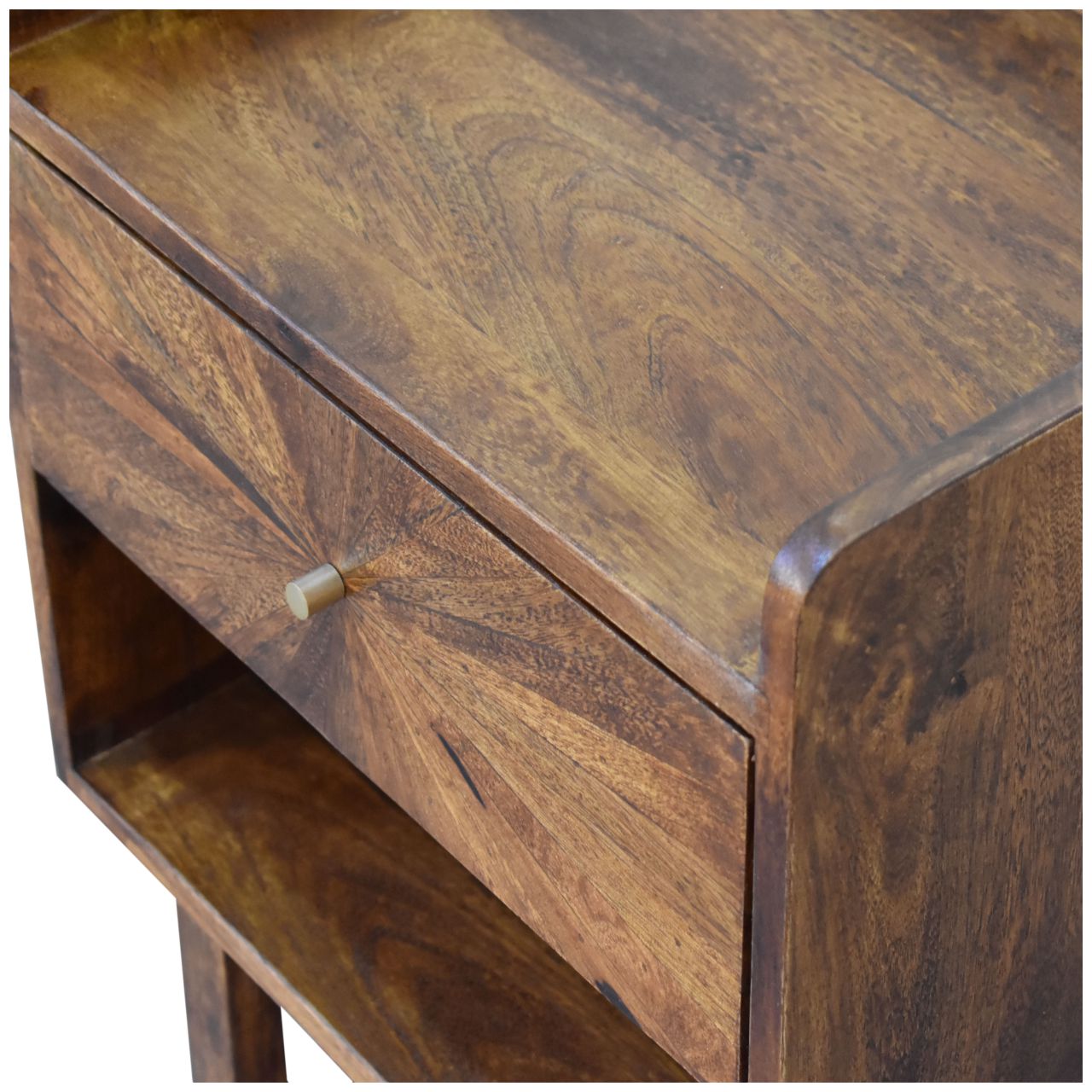 Artisan - U-Sunrise Open Nightstand in Chestnut