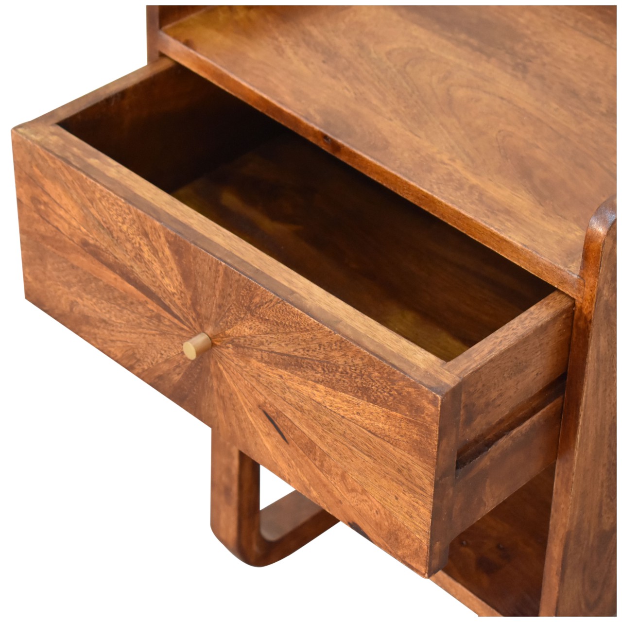 Artisan - U-Sunrise Open Nightstand in Chestnut