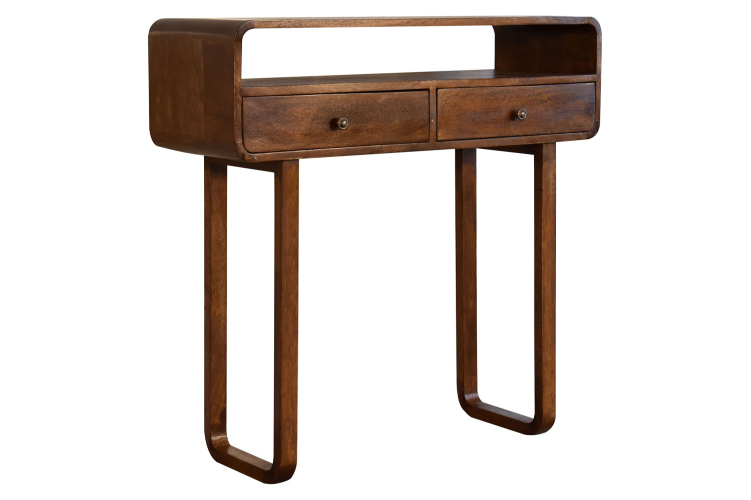 Artisan - U-Curved Console Table in Chestnut