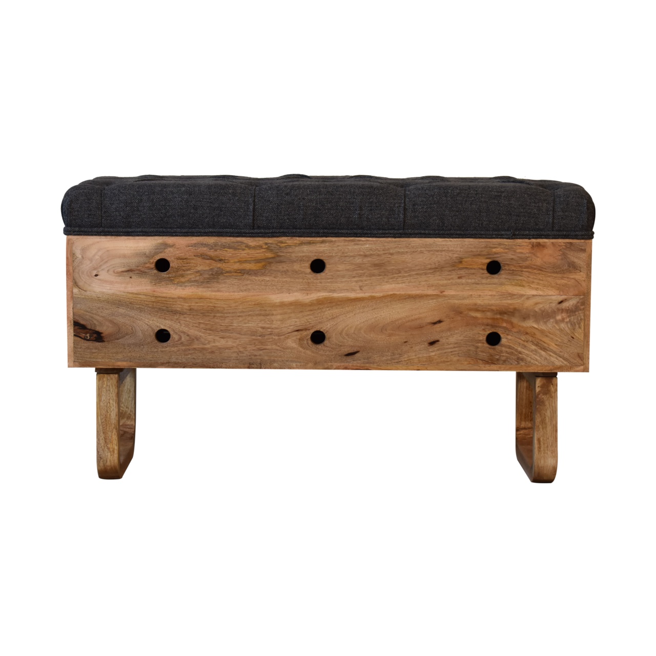 Artisan U-Pineapple Bench - Gray, Tweed