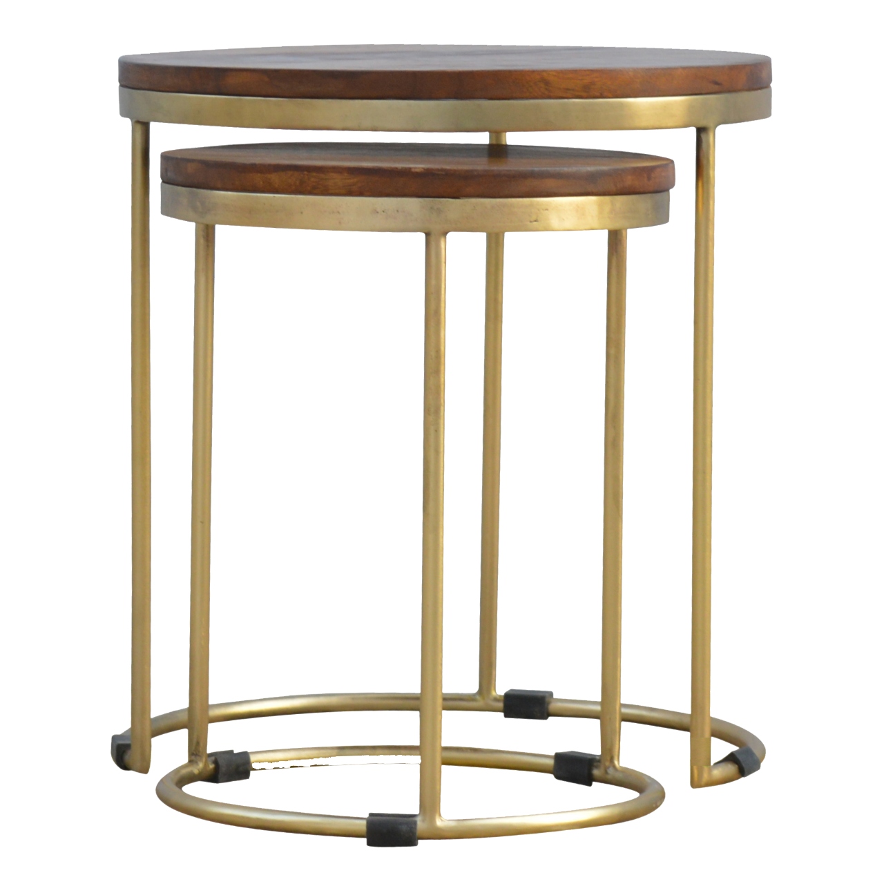 Artisan - Nesting Stool Set of 2 in Gold