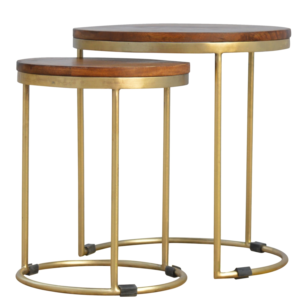 Artisan - Nesting Stool Set of 2 in Gold