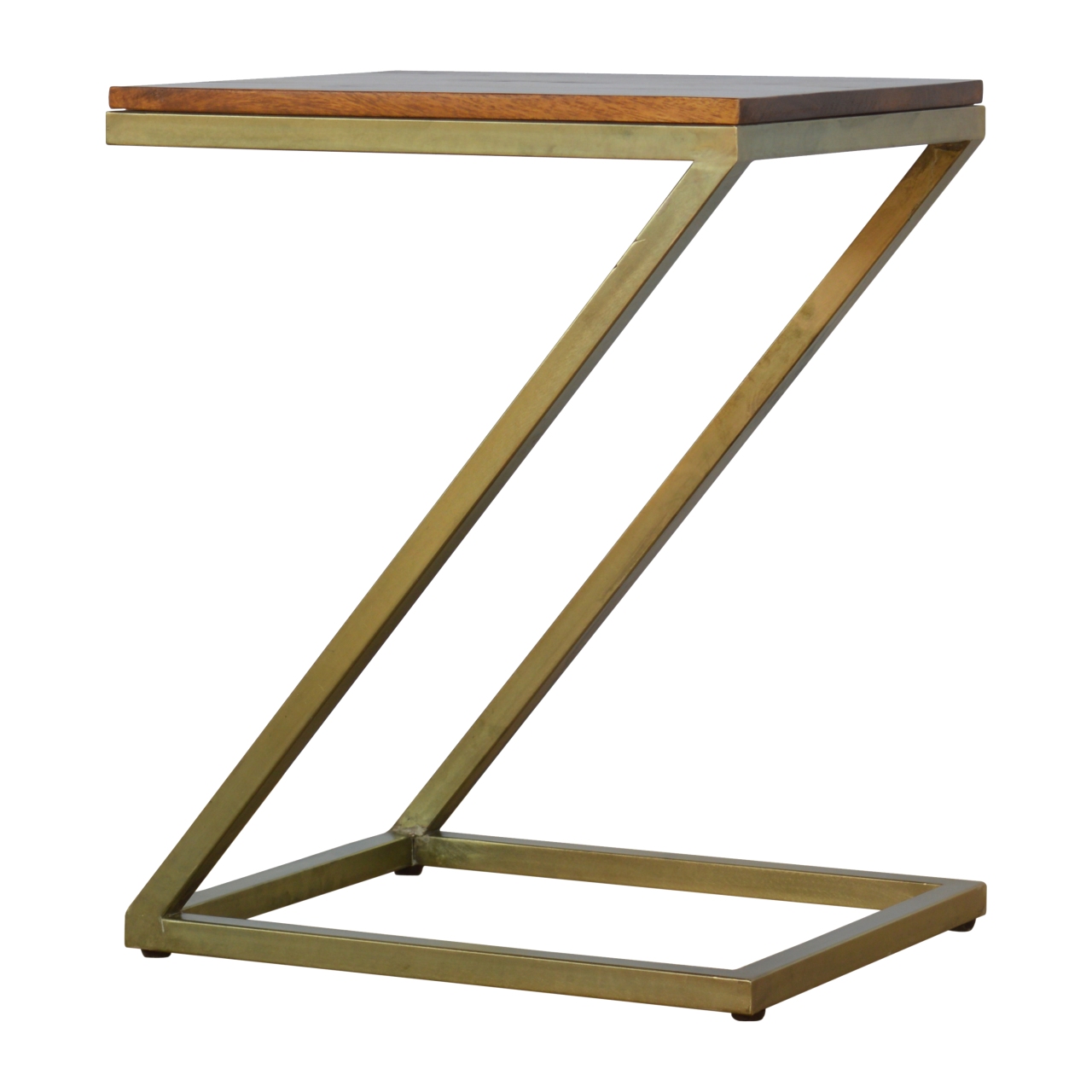 Artisan - Z-Shaped Side Table in Gold