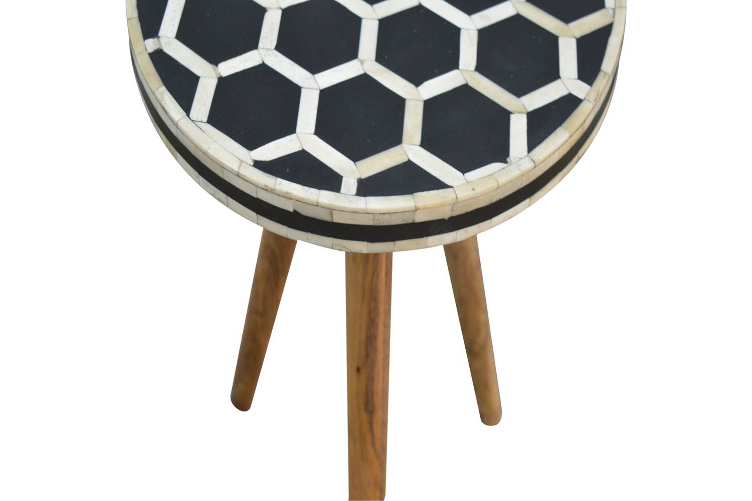 Artisan - Bone Inlay Stool in Tripod