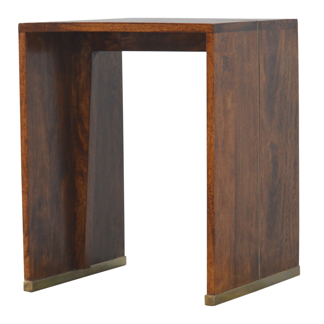 Artisan - End Table with Gold Inlay in Chestnut