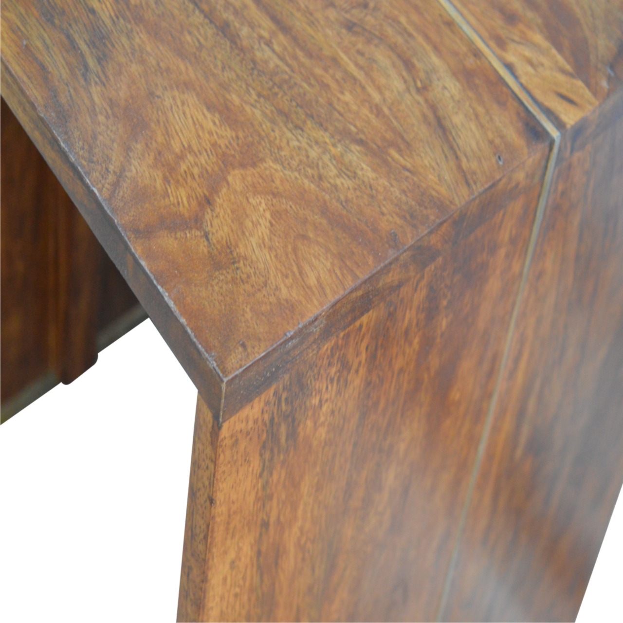 Artisan - End Table with Gold Inlay in Chestnut