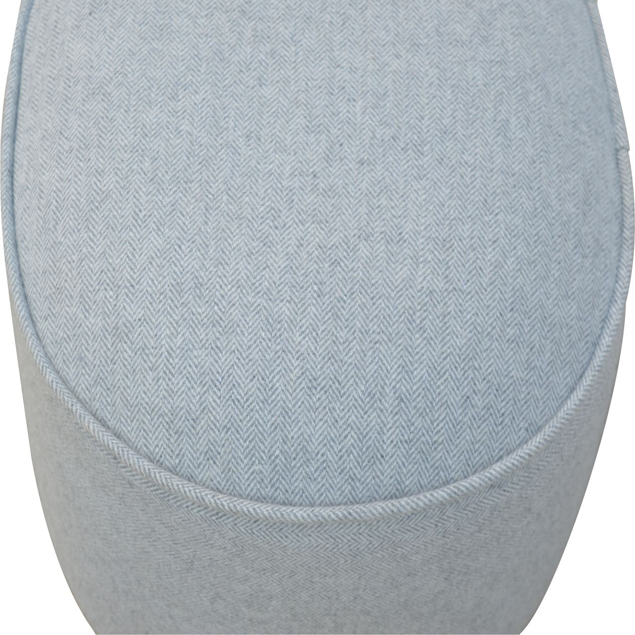 Artisan - Oval Footstool in Light Gray, Tweed