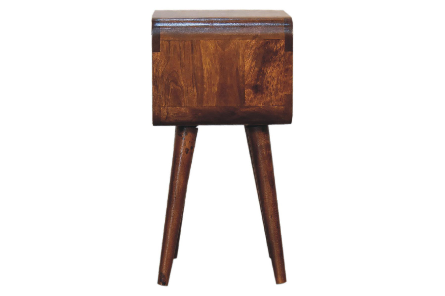 Artisan Curved Mini Open Bedside - Chestnut