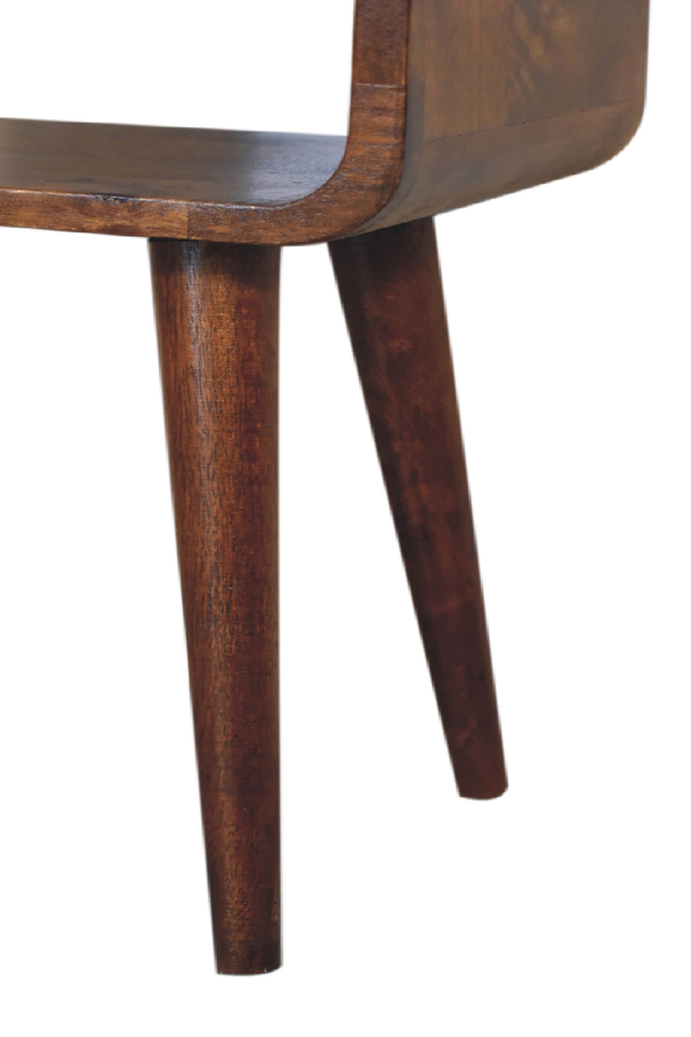 Artisan Curved Mini Open Bedside - Chestnut