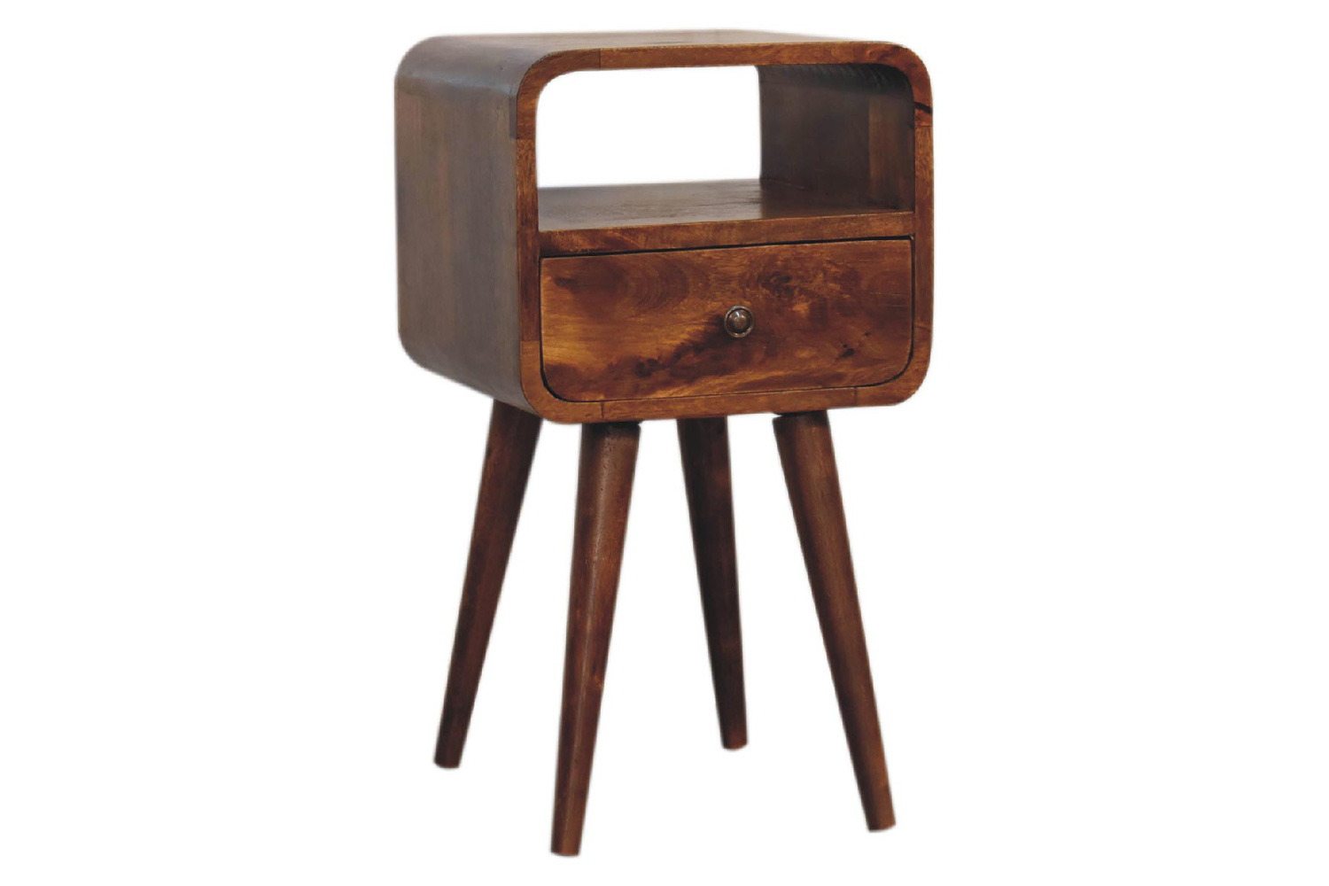 Artisan - Curved Open Slot Mini Bedside