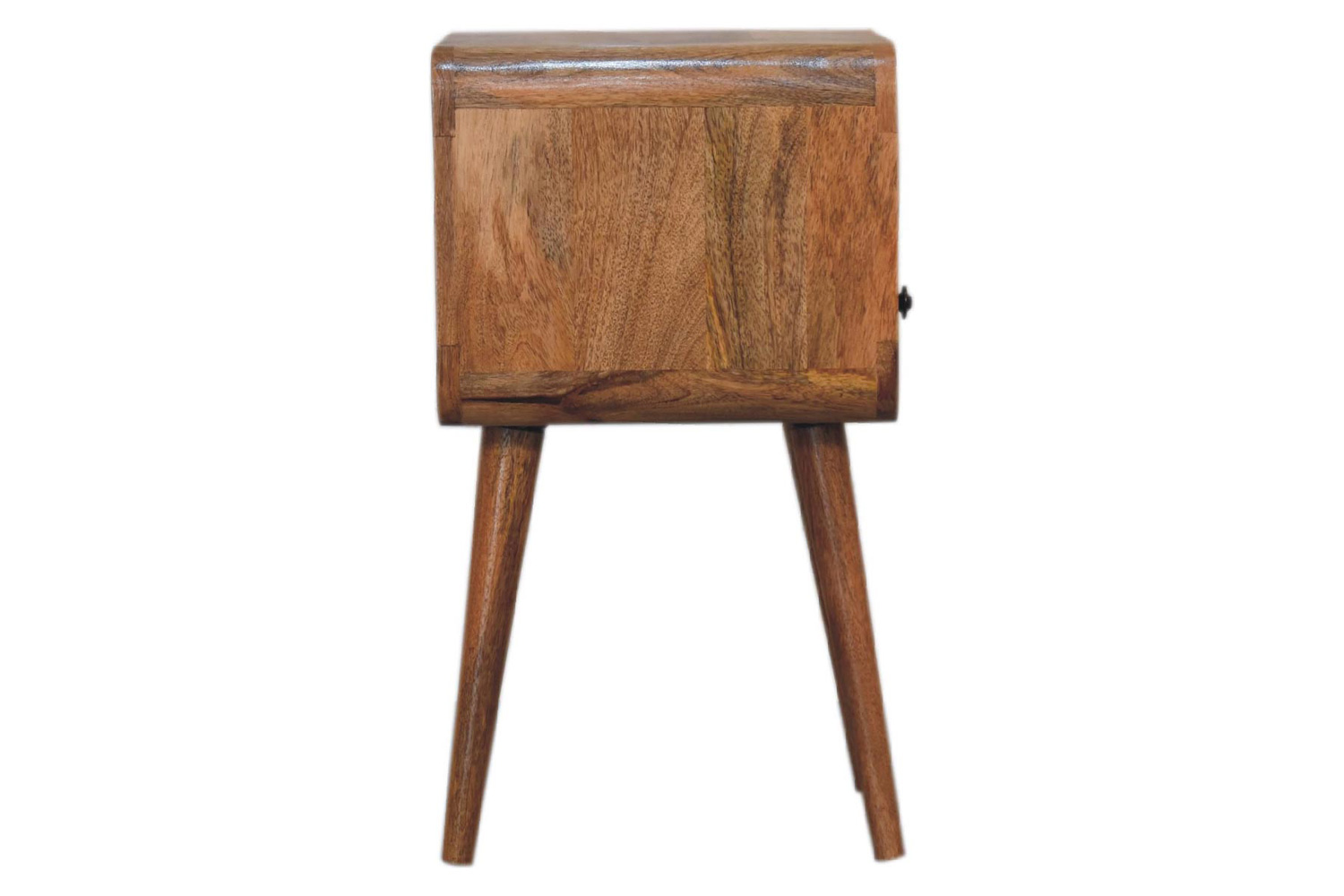 Artisan Curved Open Slot Mini Bedside - Oak-ish