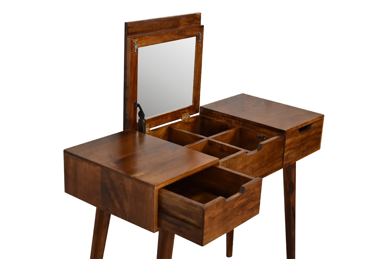 Artisan - Dressing Table with Foldable Mirror in Chestnut