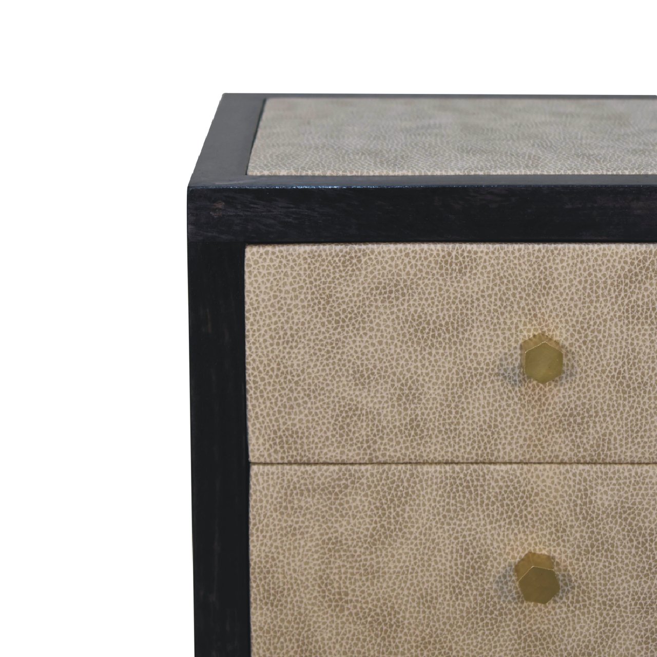 Artisan - Mini Nightstand in Ash Black, Faux Leather