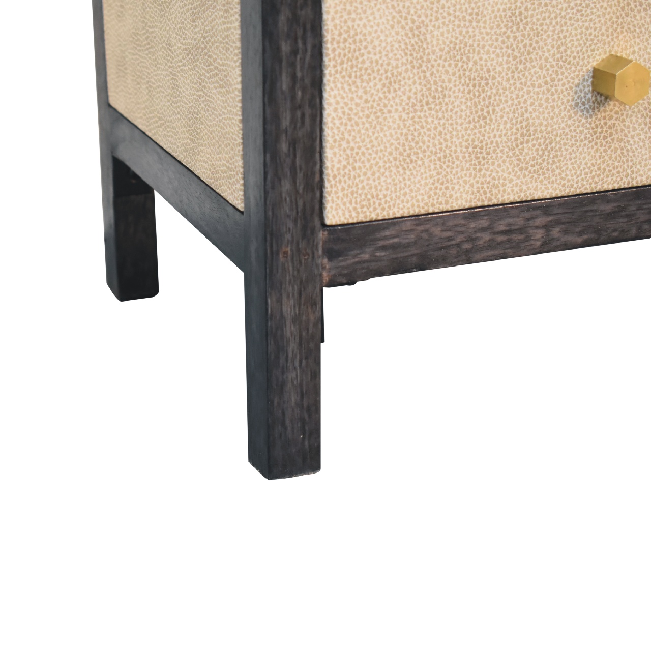 Artisan - Mini Nightstand in Ash Black, Faux Leather