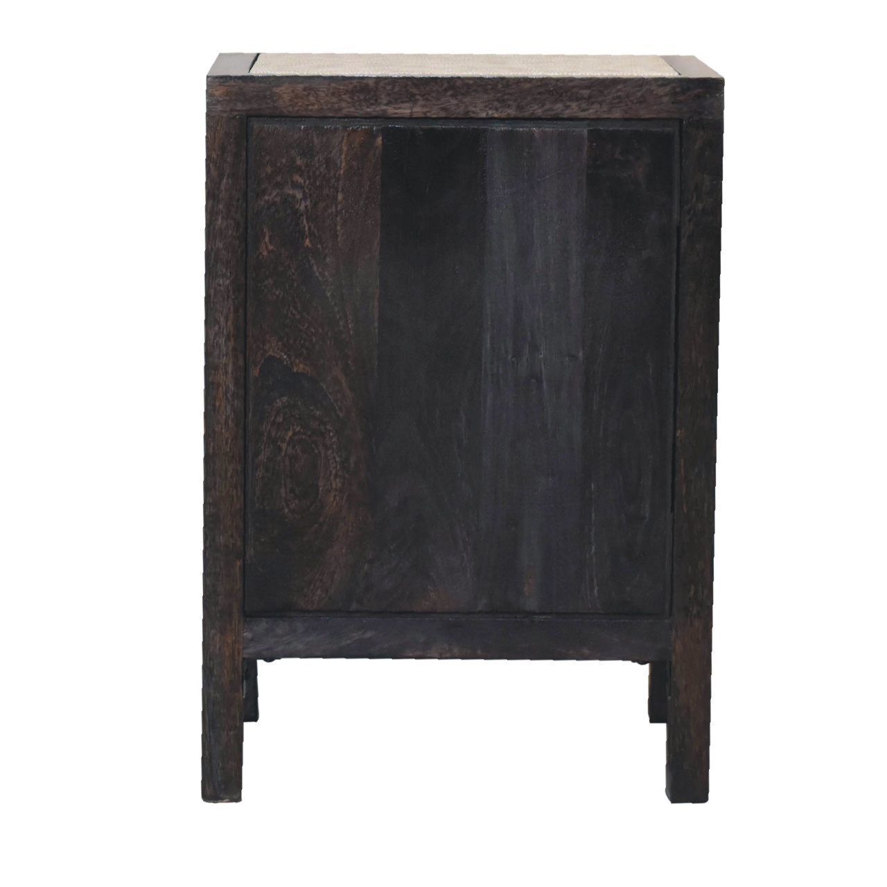 Artisan - Mini Nightstand in Ash Black, Faux Leather