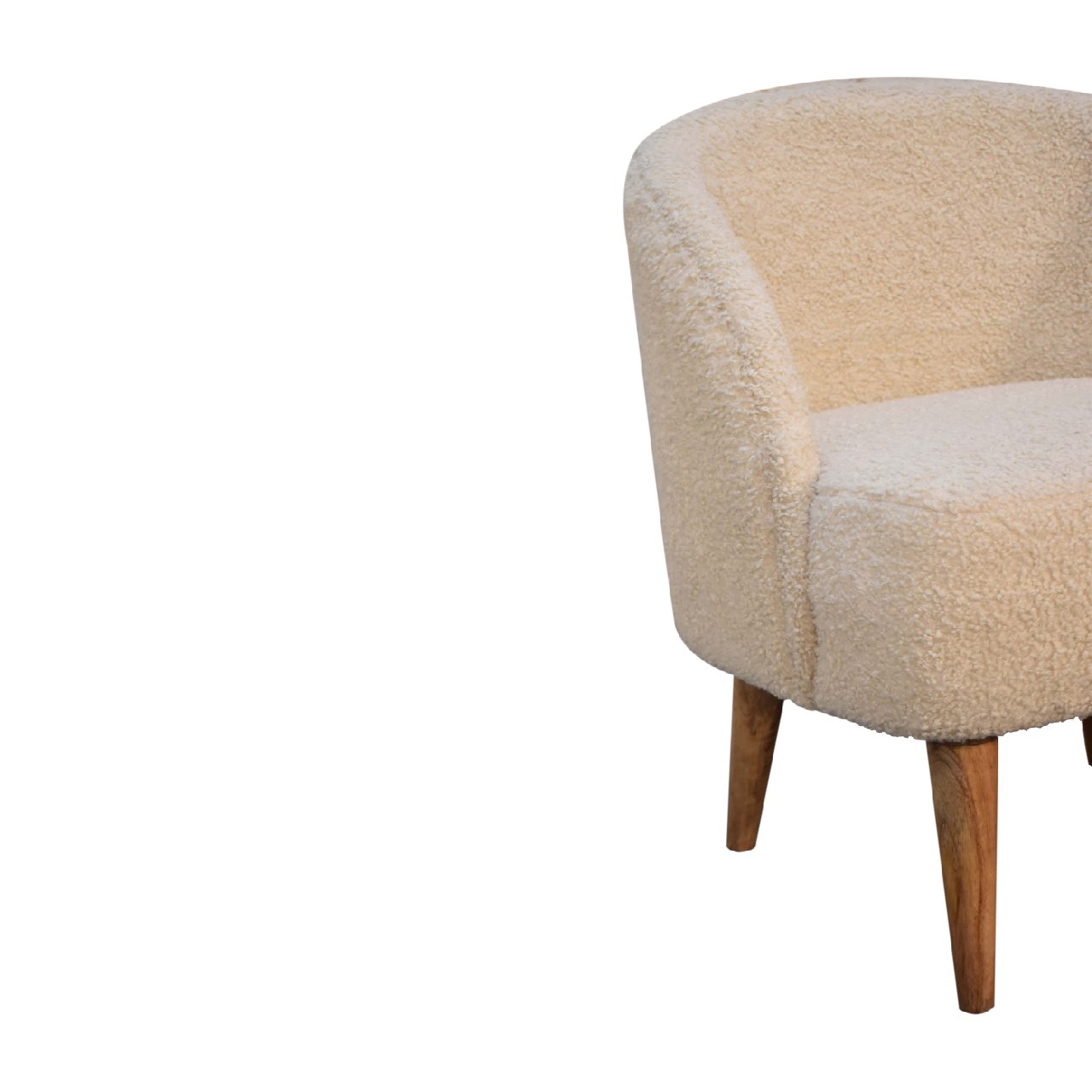 Artisan - Tub Chair in Cream, Boucle