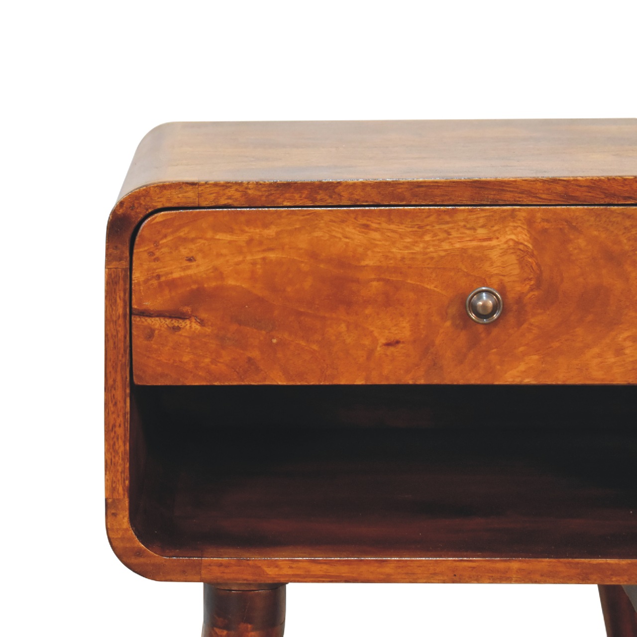 Artisan Curve Open Slot Nightstand - Chestnut