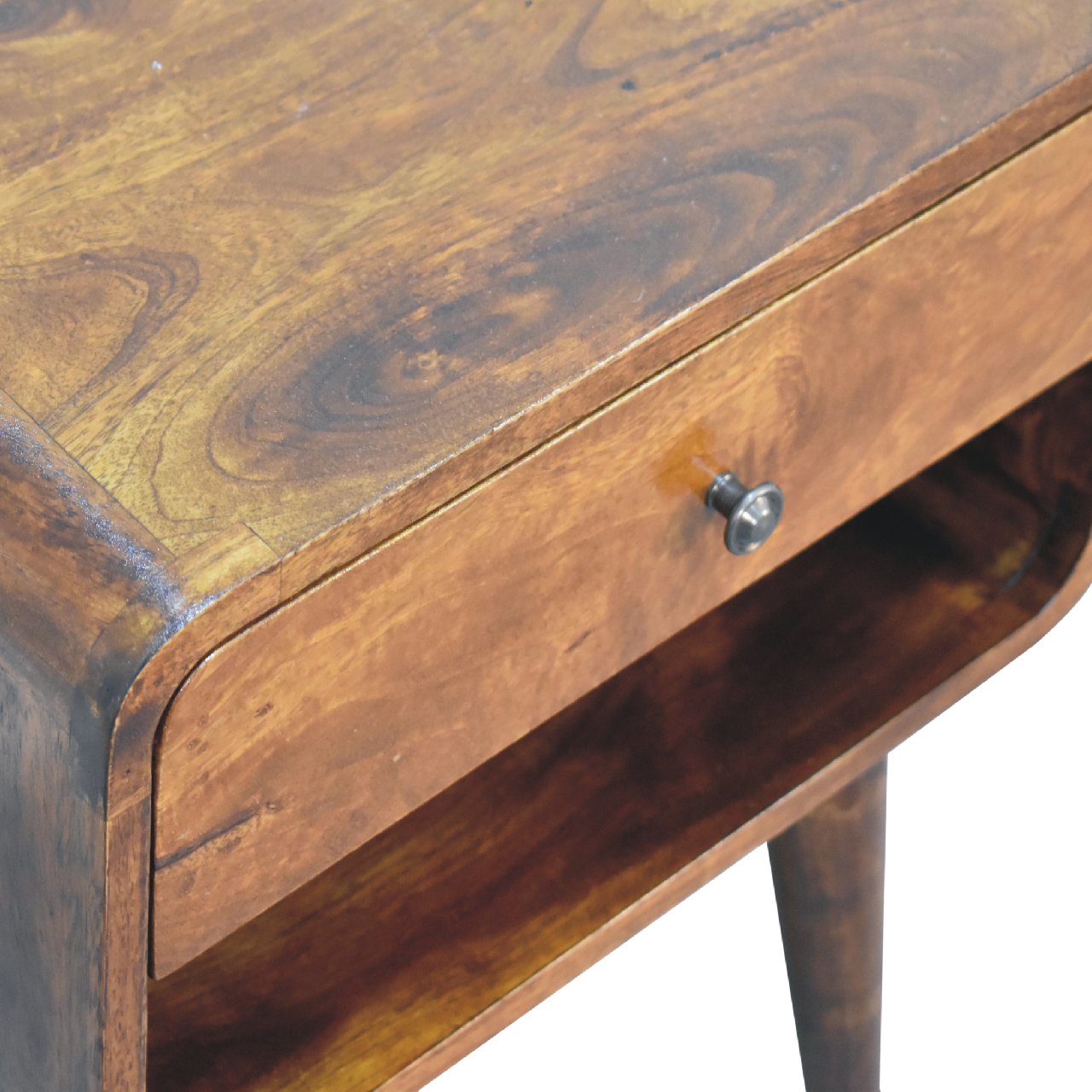 Artisan Curve Open Slot Nightstand - Chestnut