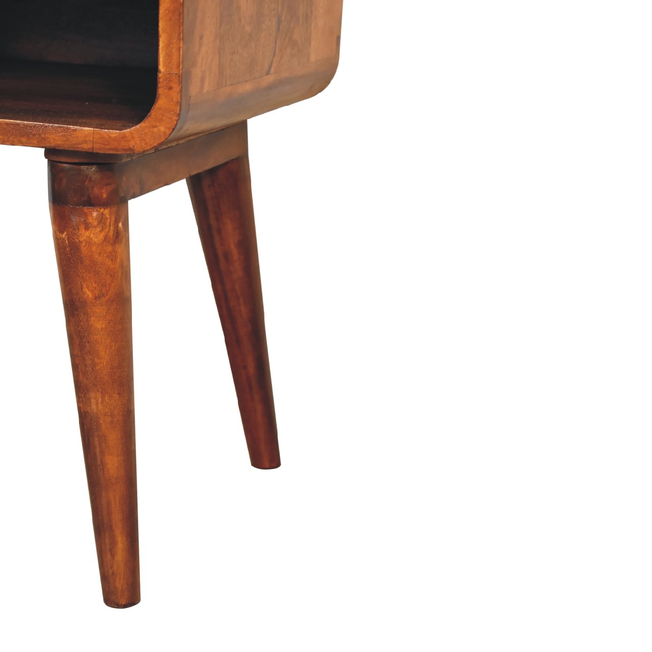 Artisan Curve Open Slot Nightstand - Chestnut