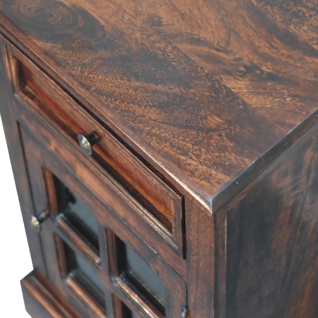 Artisan - Nightstand with Glazed Door in Cherry