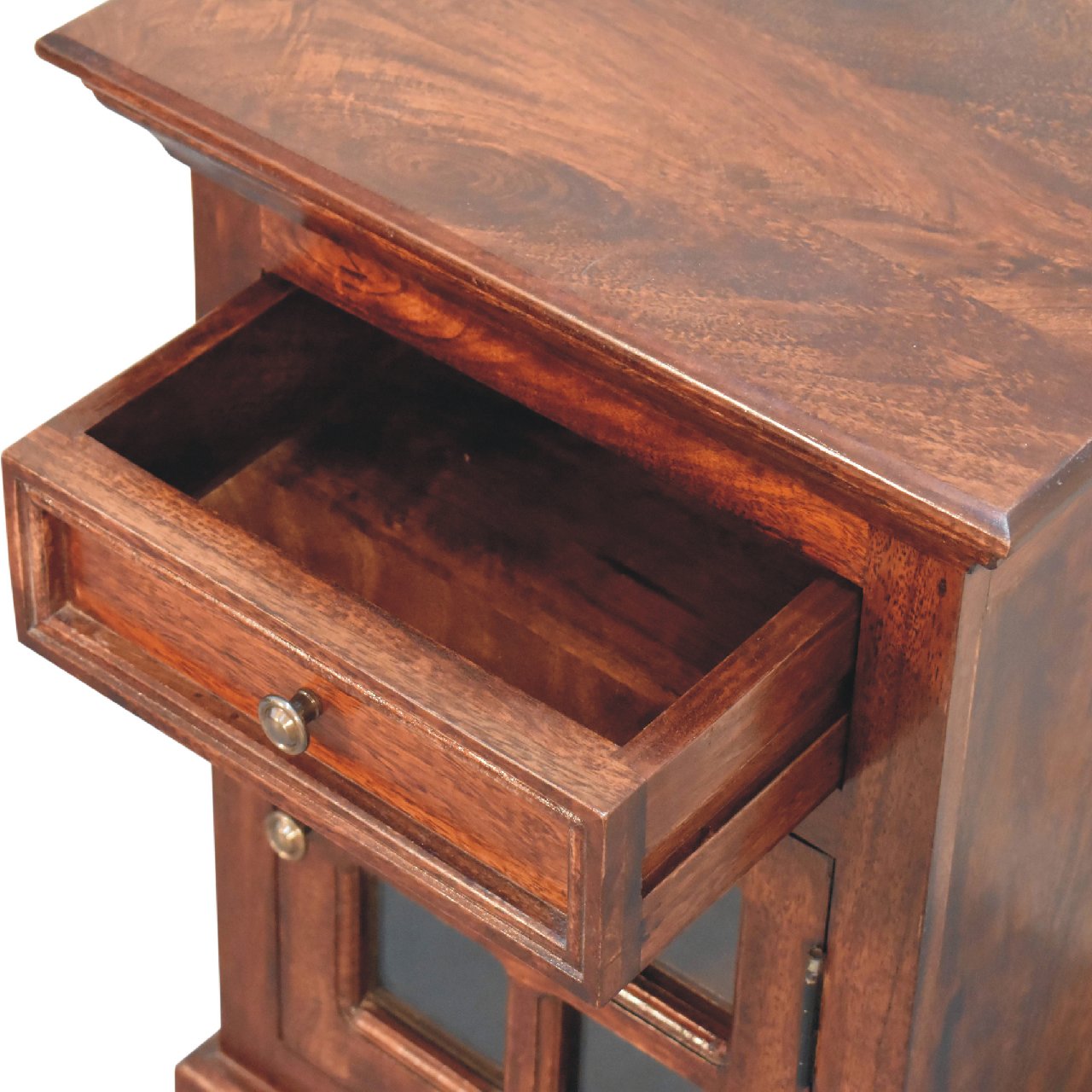 Artisan - Nightstand with Glazed Door in Cherry