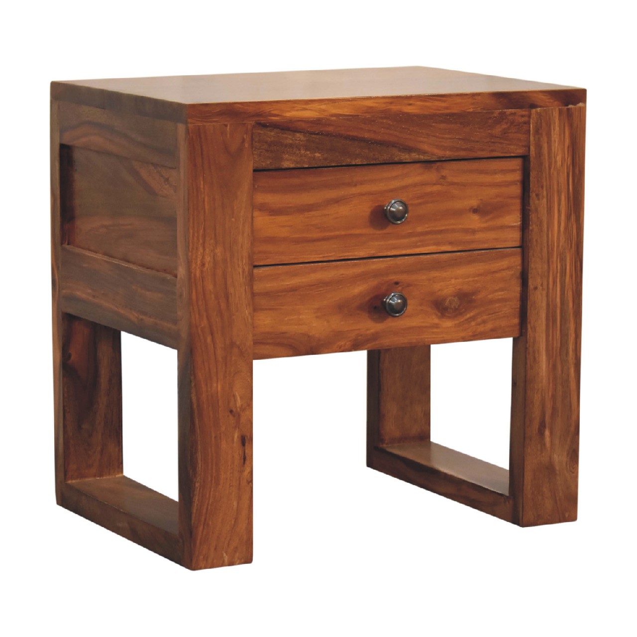 Artisan - U-Square Nightstand in Honey