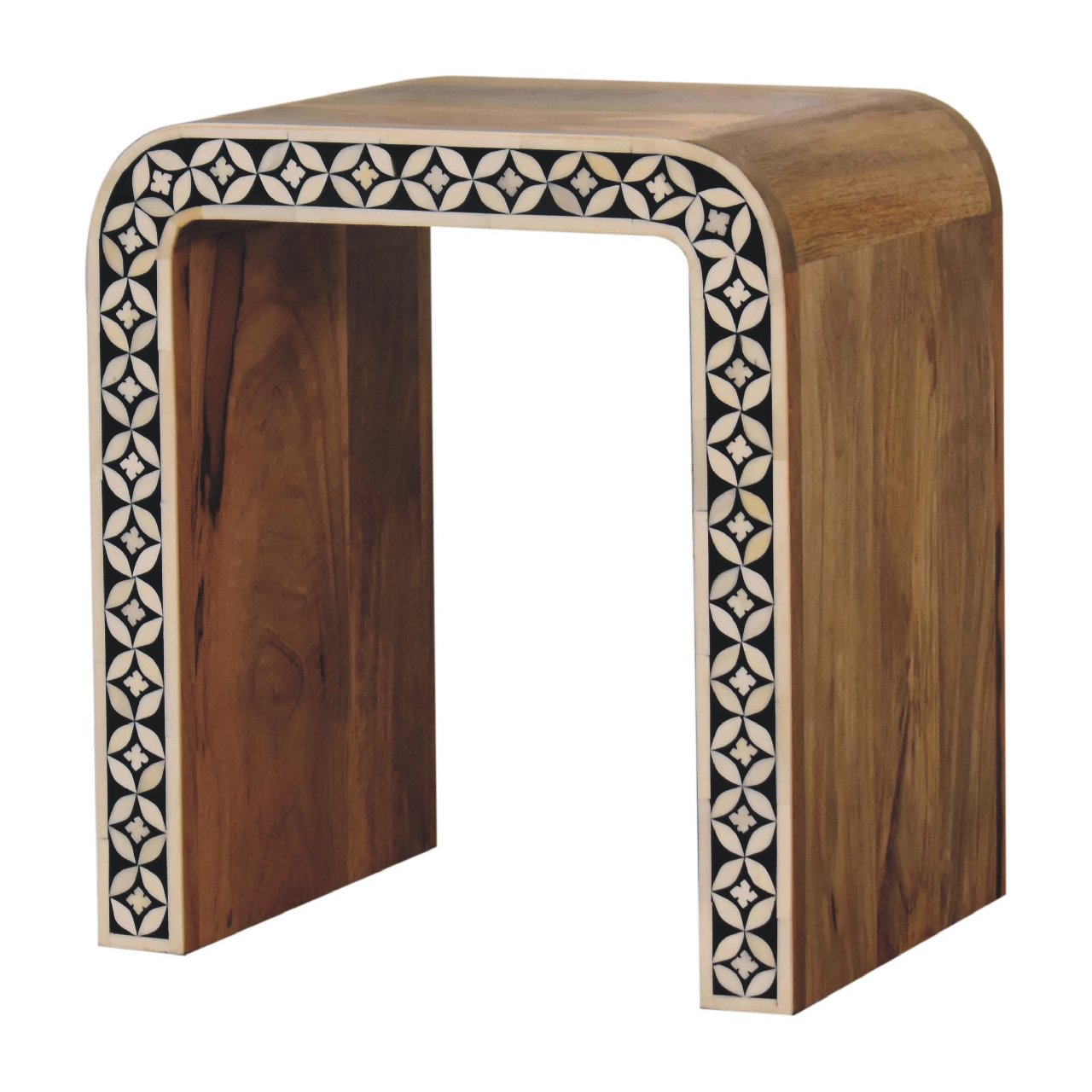 Artisan - Edessa Bone Inlay End Table in Oak-Ish