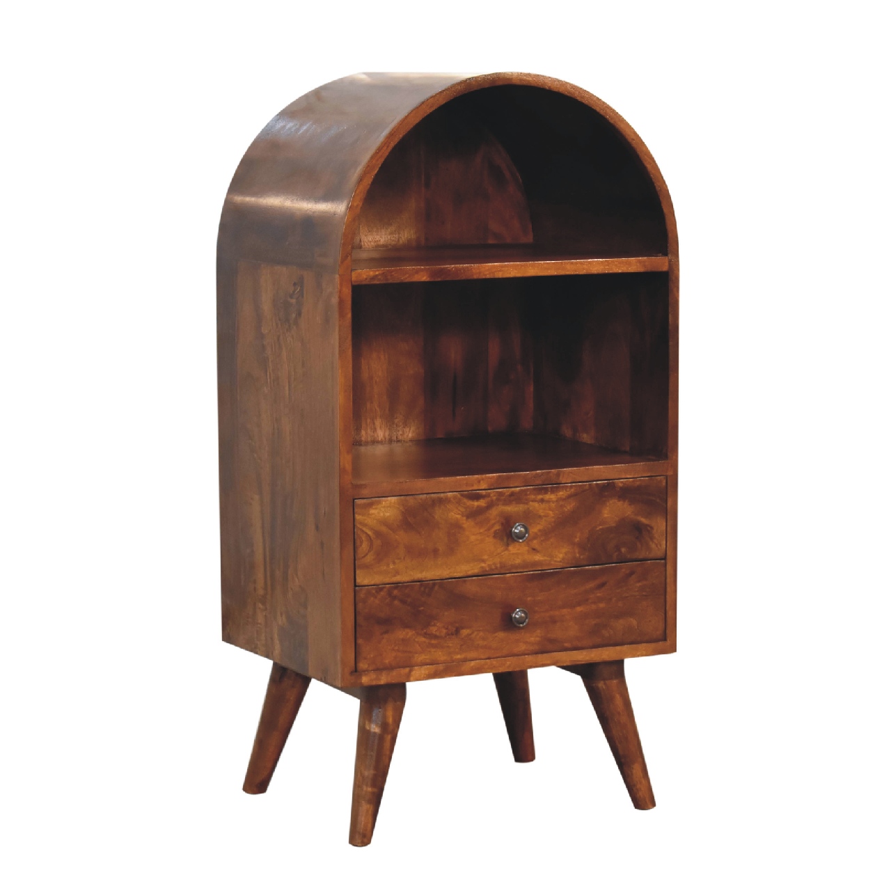 Artisan - Round Display Cabinet in Chestnut