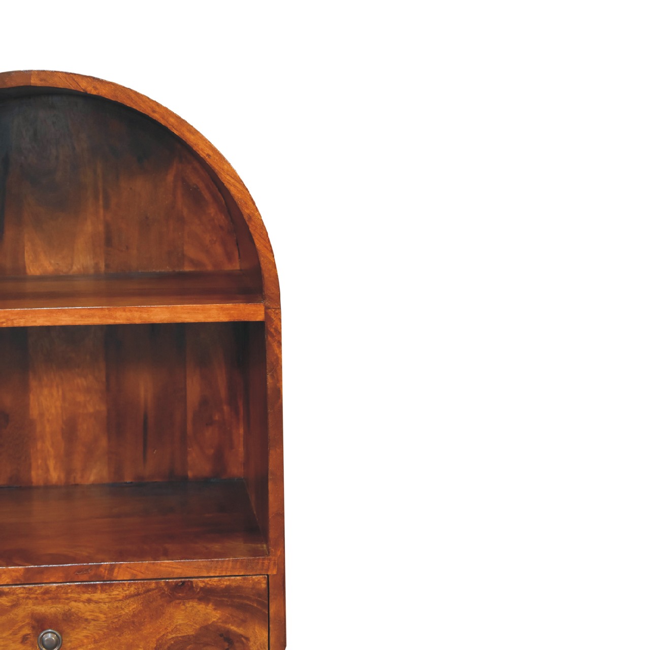 Artisan - Round Display Cabinet in Chestnut