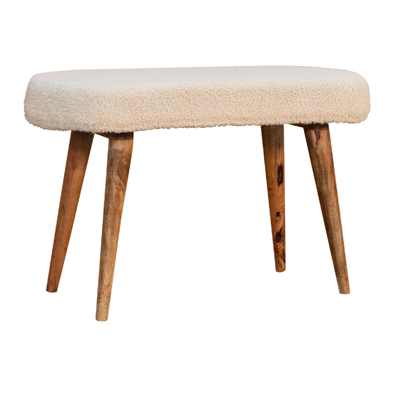 Artisan - Nordic Bench in Cream, Boucle