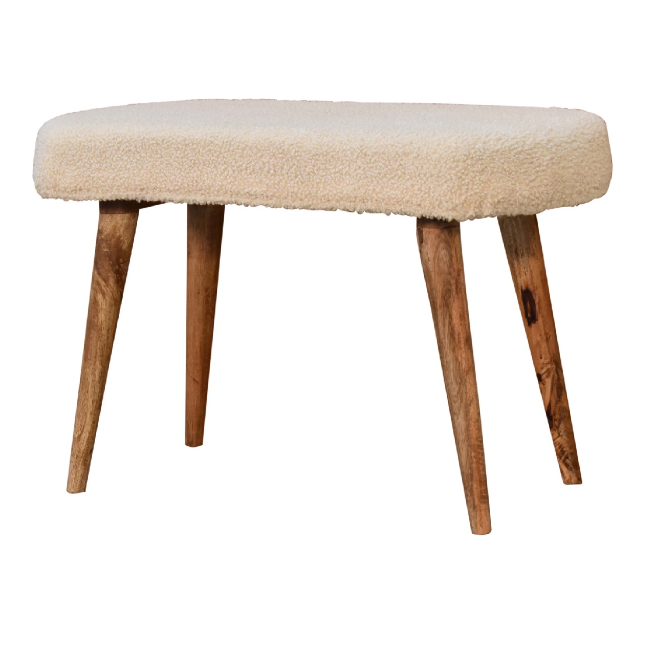 Artisan - Nordic Bench in Cream, Boucle