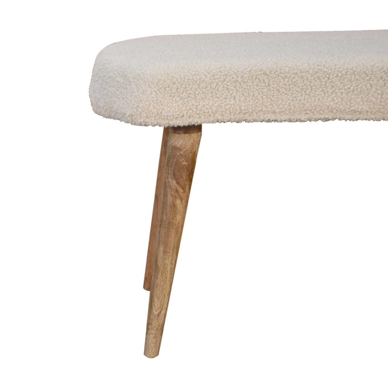 Artisan - Nordic Bench in Cream, Boucle