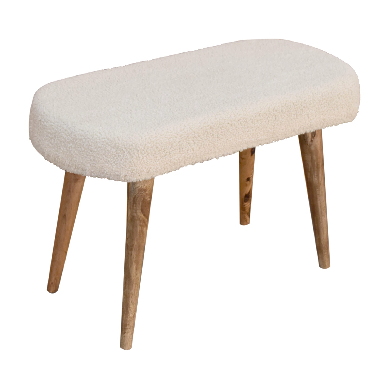 Artisan - Nordic Bench in Cream, Boucle