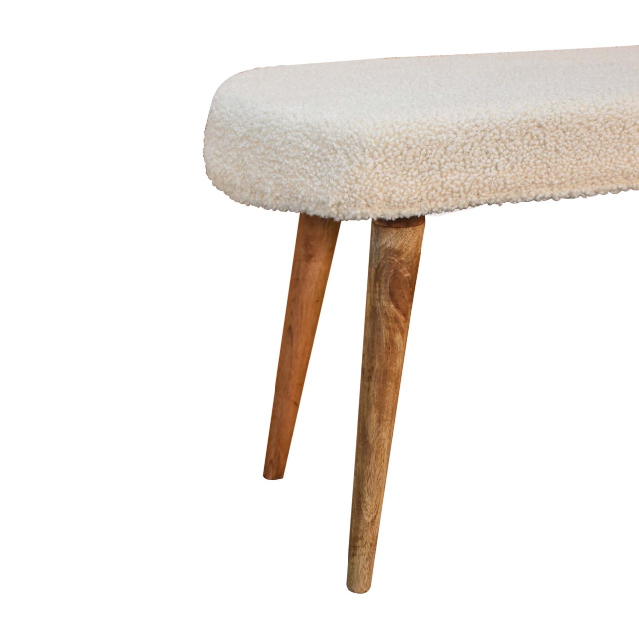 Artisan - Nordic Bench in Cream, Boucle