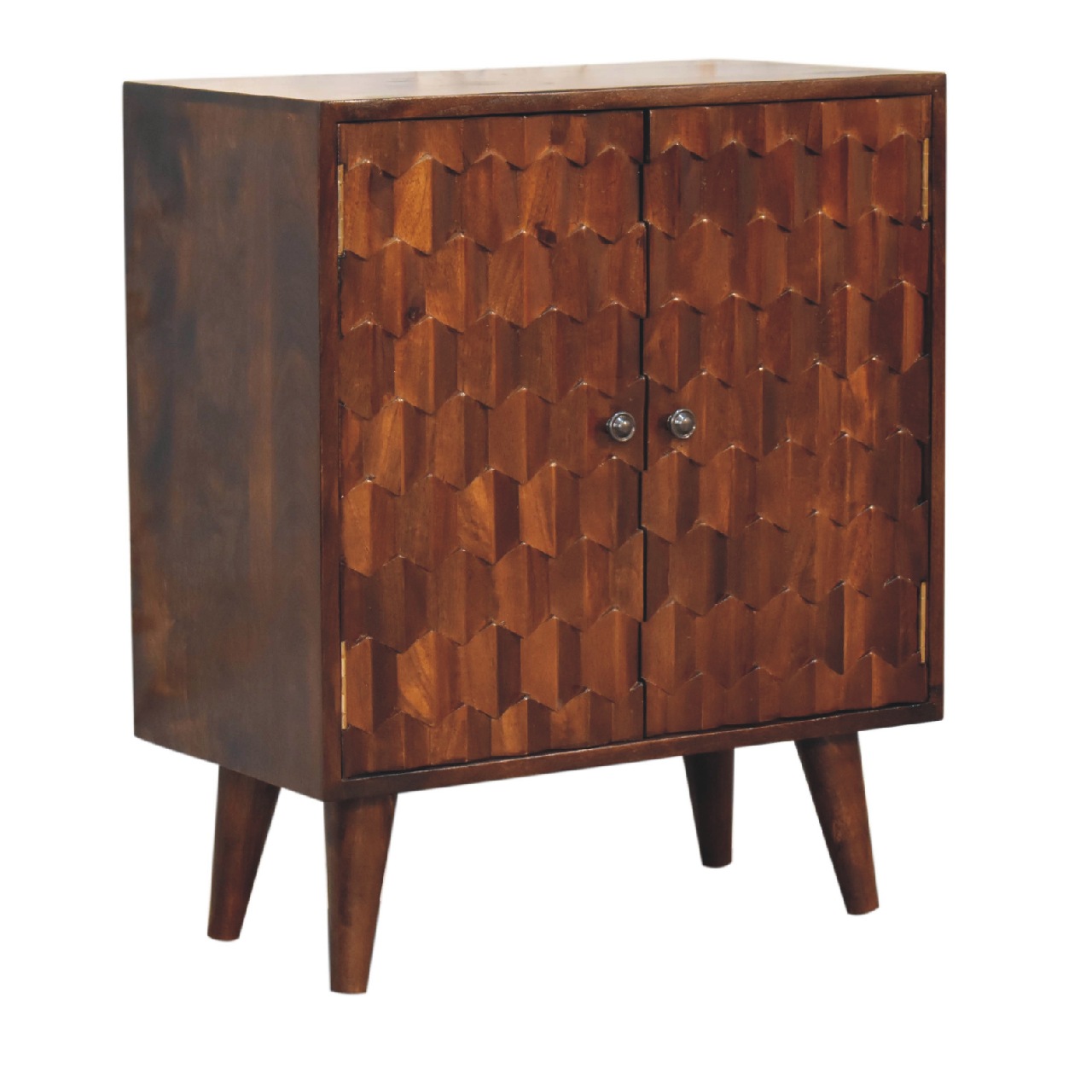 Artisan - Pineapple Carved Cabinet in Chestnut