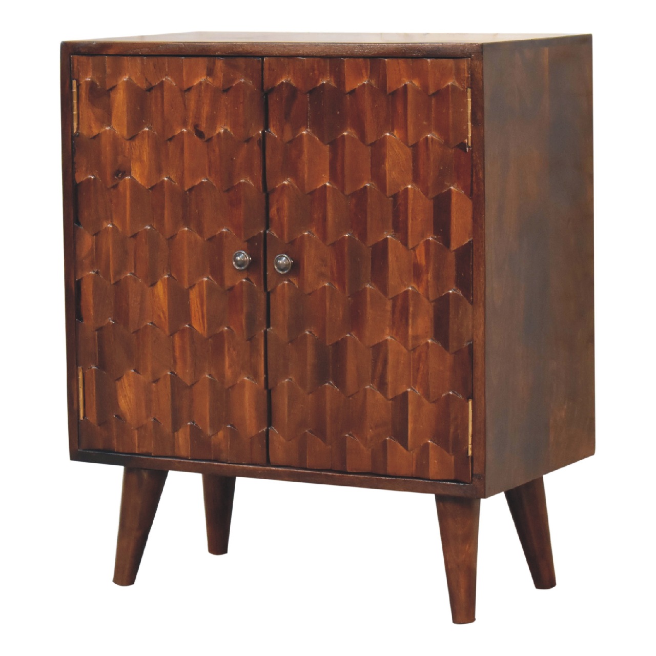 Artisan - Pineapple Carved Cabinet in Chestnut