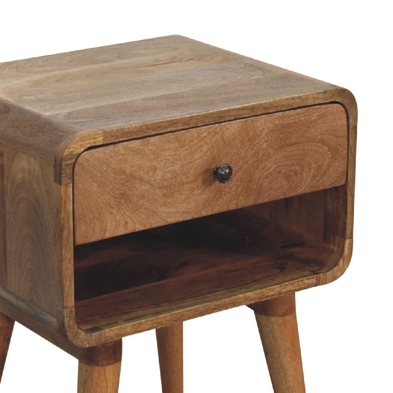 Artisan Curved Open Nightstand - Oak-Ish