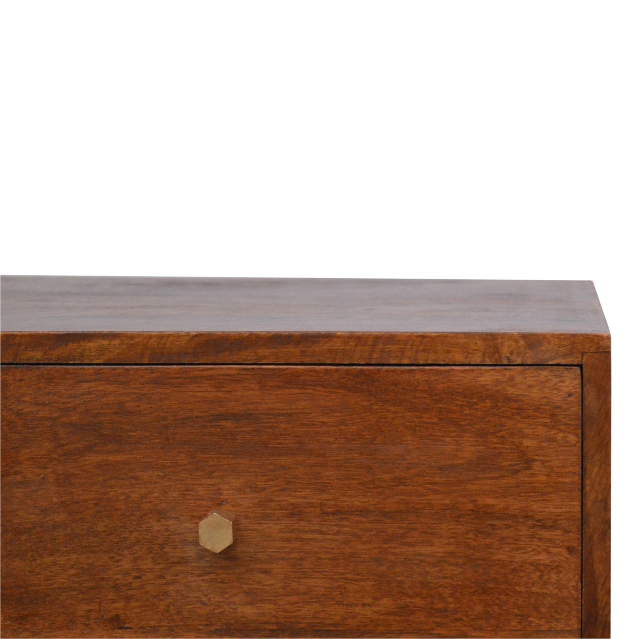 Artisan - Pattern Nightstand with 2 Drawer in Gold