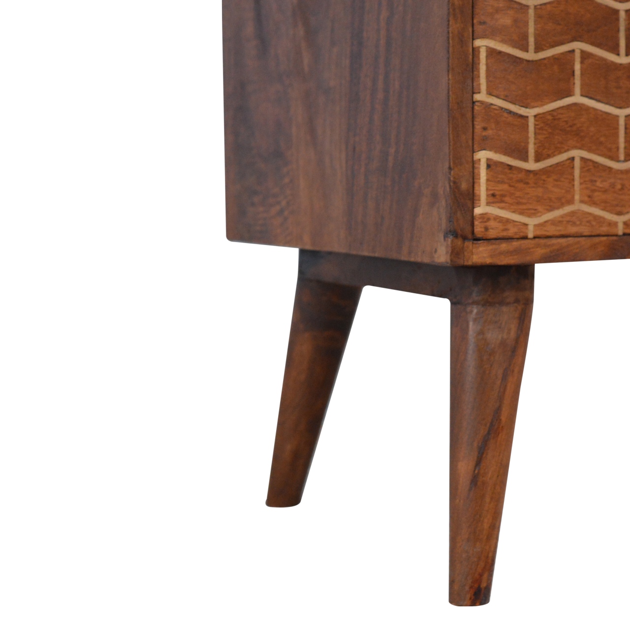 Artisan - Pattern Nightstand with 2 Drawer in Gold